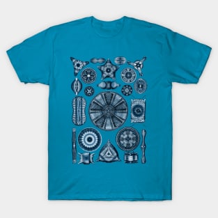 Ernst Haeckel Diatoms Navy Blue T-Shirt